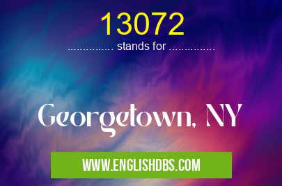 13072 means Georgetown, NY 13072