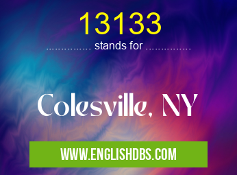 13133 means Colesville, NY 13133