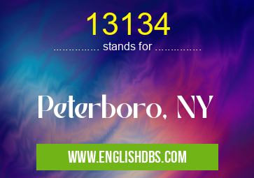 13134 means Peterboro, NY 13134