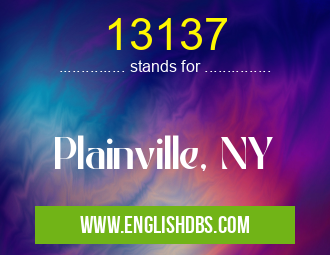 13137 means Plainville, NY 13137
