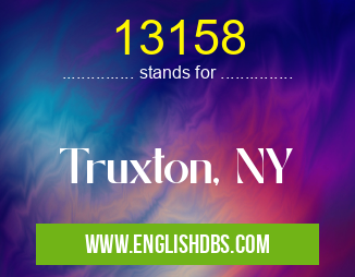 13158 means Truxton, NY 13158