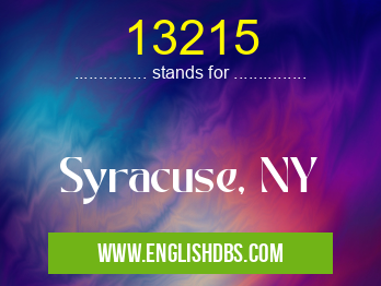 13215 means Syracuse, NY 13215
