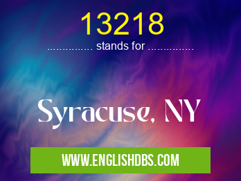 13218 means Syracuse, NY 13218