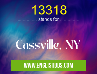 13318 means Cassville, NY 13318