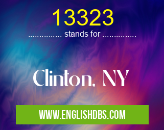 13323 means Clinton, NY 13323