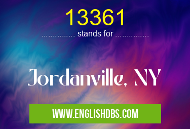 13361 means Jordanville, NY 13361