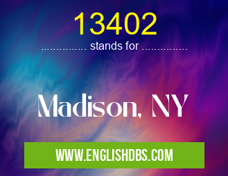 13402 means Madison, NY 13402