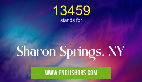 13459 means Sharon Springs, NY 13459