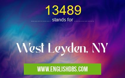 13489 means West Leyden, NY 13489