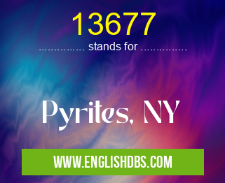 13677 means Pyrites, NY 13677