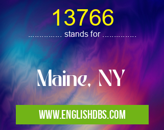 13766 means Maine, NY 13766