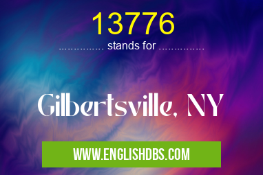 13776 means Gilbertsville, NY 13776