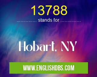 13788 means Hobart, NY 13788