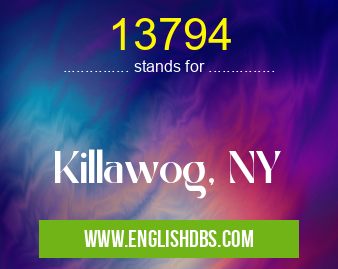 13794 means Killawog, NY 13794