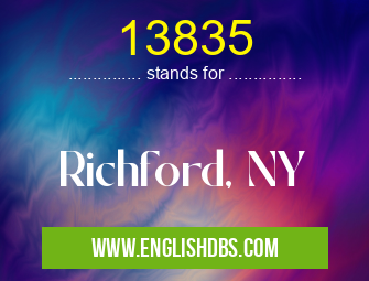 13835 means Richford, NY 13835
