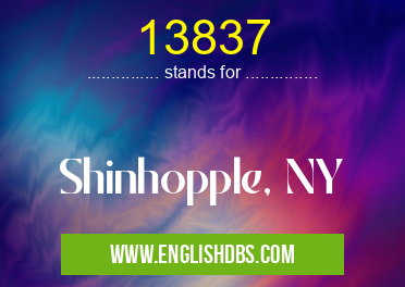 13837 means Shinhopple, NY 13837