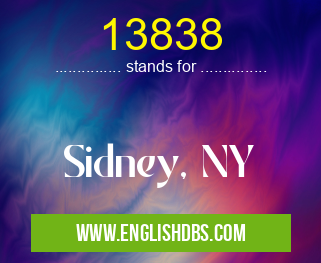 13838 means Sidney, NY 13838