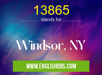 13865 means Windsor, NY 13865