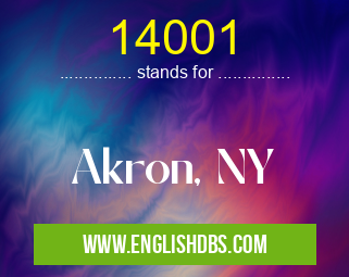 14001 means Akron, NY 14001