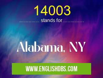14003 means Alabama, NY 14003
