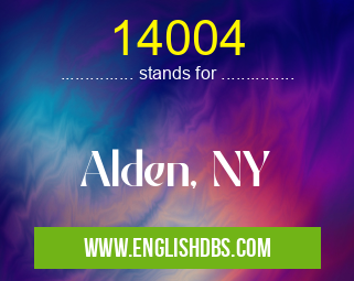 14004 means Alden, NY 14004