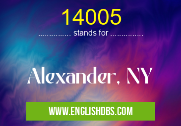14005 means Alexander, NY 14005