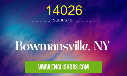 14026 means Bowmansville, NY 14026