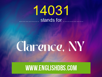 14031 means Clarence, NY 14031