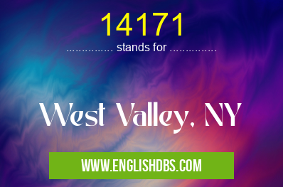 14171 means West Valley, NY 14171