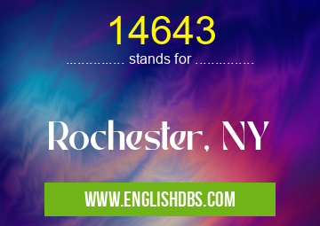 14643 means Rochester, NY 14643