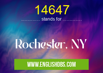 14647 means Rochester, NY 14647