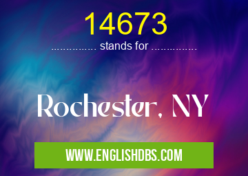 14673 means Rochester, NY 14673