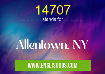 14707 means Allentown, NY 14707