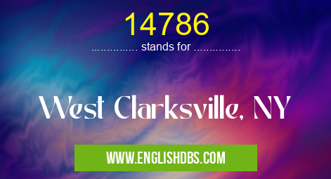 14786 means West Clarksville, NY 14786