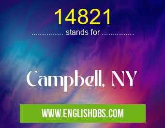 14821 means Campbell, NY 14821