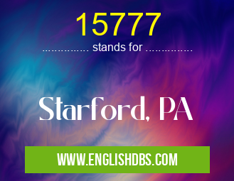 15777 means Starford, PA 15777