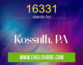 16331 means Kossuth, PA 16331