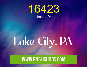 16423 means Lake City, PA 16423