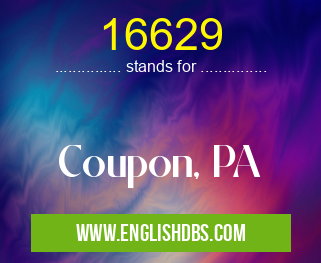 16629 means Coupon, PA 16629