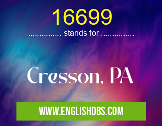 16699 means Cresson, PA 16699