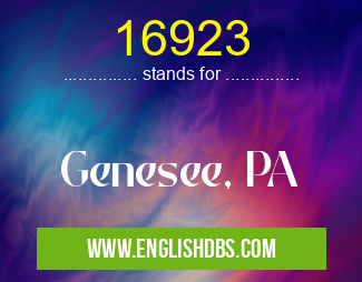 16923 means Genesee, PA 16923