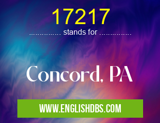 17217 means Concord, PA 17217