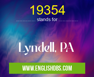 19354 means Lyndell, PA 19354