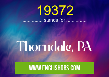 19372 means Thorndale, PA 19372