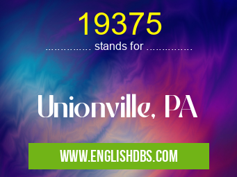 19375 means Unionville, PA 19375