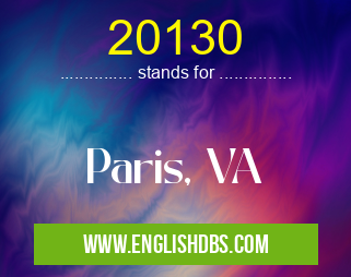 20130 means Paris, VA 20130