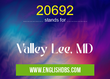 20692 means Valley Lee, MD 20692