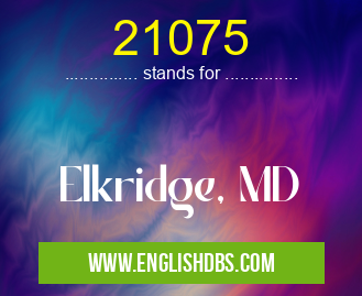 21075 means Elkridge, MD 21075