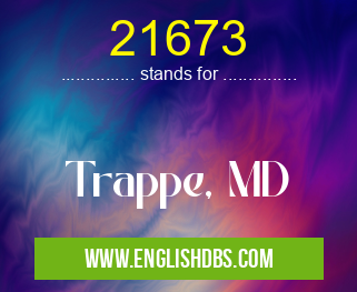 21673 means Trappe, MD 21673