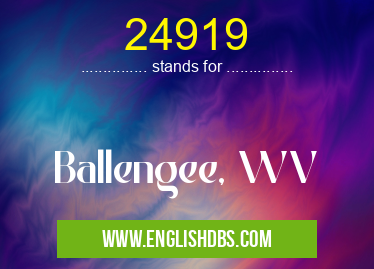 24919 means Ballengee, WV 24919